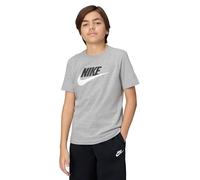 NIKE Sportswear T-Shirt Kinder 064 - dk grey heather/black/white S (128-137 cm)