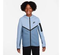 NIKE Sportswear Tech Fleece Kapuzenjacke Jungen 407 - hydrogen blue/work blue/black/black XS (122-128 cm)