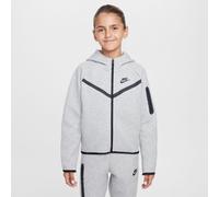 NIKE Sportswear Tech Fleece Kapuzenjacke Mädchen 063 - dk grey heather/black/black M (137-146 cm)
