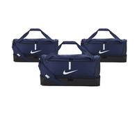 Nike Sporttaschen Set mit Schuhfach Academy Team | Sporttasche Hardcase | Fussballtasche mit Bodenfach Blau L