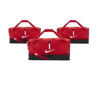Nike Sporttaschen Set mit Schuhfach Academy Team | Sporttasche Hardcase | Fussballtasche mit Bodenfach Rot L