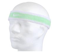 Nike Stirnband Swoosh (70% Baumwolle) weiss/hellgrün - 1 Stück