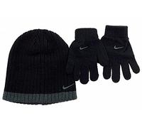 Nike Strickmütze und Handschuhe für Jungen, Jungen, schwarz / grau, 8/20