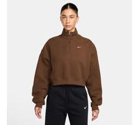 Nike Damen Crop Sweatshirt Cacao Wow Sail - M
