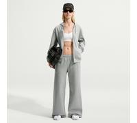NIKE Studio Fleece Kapuzenjacke Damen 063 - dk grey heather/sail S