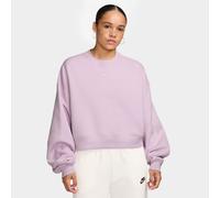 NIKE Studio Fleece Oversize Cropped Crew Neck Sweatshirt Damen 583 - bleached lilac/sail XS