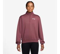 NIKE Studio Fleece Sport Dri-FIT 1/4-Zip Sweatshirt Damen 654 - pink smoke/mystic dates/white M