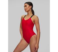 Nike Swim Fitness Nike Hydralock Fusion Long Sleeve Zip Top Badeanzug Für Damen In Rot Nessf165-614 Rot S