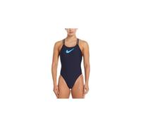 nike swim hydrastrong 3d swoosh blau damen badeanzug