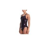 nike swim hydrastrong multi print badeanzug violett frau