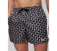 Nike Badeshorts für Herren mit All Over Logo NESSE520, Schwarz/Weiß, L