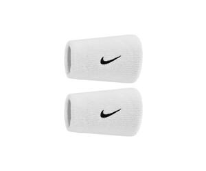 nike swoosh classic frottee armband breit x2 weis Single