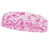 nike swoosh classic printed frottee stirnband rosa