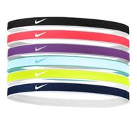 Nike Swoosh Sport Headbands 6-Pack Tipped Unisex one size Mehrfarbig