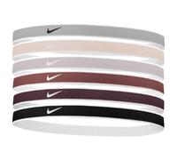 Stirnband Nike Tipped Swoosh Sport Headbands 6P - Braun, Schwarz, Weiß
