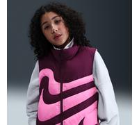 Nike Swoosh Therma-FIT weite Daunen-Puffer-Weste (ältere Kinder, Mädchen) - Rot L IH2404-610