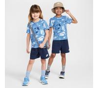Nike T-Shirt mit Print und leichten Shorts aus French Terry (jüngere Kinder) - Blau 6 II3836-410