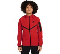 Nike Tech Fleece Full-Zip Hoody Kinder 128-137 Rot/Schwarz