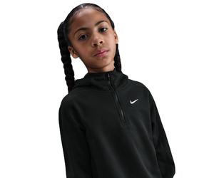 NIKE Therma-FIT 1/2-Zip langarm Trainingsshirt mit Kapuze Kinder 010 - black/black/reflective silv M (137-147 cm)