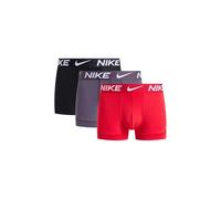 Trunk NIKE UNDERWEAR "TRUNK 3PK", Herren, Gr. M, 3 Stk., uni rot, schwarz raisin, schwarz, water wb, Jersey, Obermaterial: 92% Polyester, 8% Elasthan, körpernah, Unterhosen, mit Logo-Elastikbund (8713
