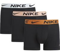 Nike Trunk Logo Boxershorts pechschwarz/orange/rosa (3er-Pack) - S