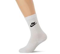 Nike U Nk Nsw Evry Essential Crew Socks, 3er Pack White, L