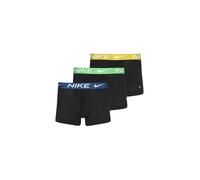 Trunk NIKE UNDERWEAR "TRUNK 3PK", Herren, Gr. XL, 3 Stk., blk, sfrn qrtz, mn grn, ct bl m ssh wb, Jersey, Obermaterial: 92% Polyester, 8% Elasthan, unifarben, bedruckt, körpernah, Unterhosen, mit Logo
