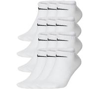 NIKE Unisex 12er Pack Sneaker Sportsocken - Everyday, Lightweight No Show, einfarbig 34-38 Weiß