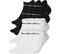 NIKE Unisex 12er Pack Sneaker Sportsocken - Everyday, Lightweight No Show, einfarbig Schwarz/Weiß / 38-42 38-42 Schwarz