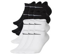NIKE Unisex 12er Pack Sneaker Sportsocken - Everyday, Lightweight No Show, einfarbig Schwarz/Weiß / 34-38 34-38 Weiß