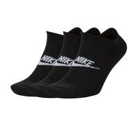 NIKE Unisex 3er Pack Sneaker Sportsocken - Everyday Essential, Logo, einfarbig Schwarz / 42-46 42-46 Schwarz