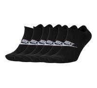 NIKE Unisex 6er Pack Sneaker Sportsocken - Everyday Essential, Logo, einfarbig Schwarz / 46-50 46-50 Schwarz