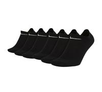 NIKE Unisex 6er Pack Sneaker Sportsocken - Everyday, Lightweight No Show, einfarbig Schwarz / 42-46 42-46 Schwarz