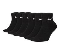 NIKE Unisex 6er Pack Sportsocken - Everyday, Cotton Cushioned Ankle, einfarbig 42-46 Schwarz