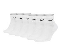 NIKE Unisex 6er Pack Sportsocken - Everyday, Cotton Cushioned Ankle, einfarbig 42-46 Weiß