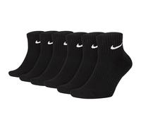 NIKE Unisex 6er Pack Sportsocken - Everyday, Cotton Cushioned Ankle, einfarbig Schwarz / 42-46 42-46 Schwarz