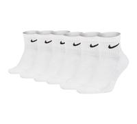 NIKE Unisex 6er Pack Sportsocken - Everyday, Cotton Cushioned Ankle, einfarbig Weiß / 42-46 42-46 Weiß