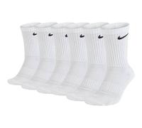 NIKE Unisex 6er Pack Sportsocken - Everyday, Cotton Cushioned Crew, einfarbig 38-42 Weiß