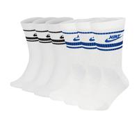 NIKE Unisex 6er Pack Sportsocken - Everyday Essential Stripe, einfarbig 34-38 Mehrfarbig