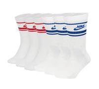 NIKE Unisex 6er Pack Sportsocken - Everyday Essential Stripe, einfarbig 34-38 Mehrfarbig
