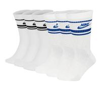 NIKE Unisex 6er Pack Sportsocken - Everyday Essential Stripe, einfarbig 38-42 Weiß