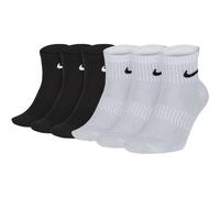 NIKE Unisex 6er Pack Sportsocken - Everyday, Lightweight No Show Ankle, einfarbig 34-38 Schwarz