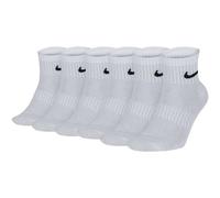 NIKE Unisex 6er Pack Sportsocken - Everyday, Lightweight No Show Ankle, einfarbig 38-42 Weiß