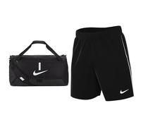 Nike Unisex Academy Team Duffel Bag, Black/Black/White, One Size & DR0960-010 M NK DF LGE Knit III Short K Pants Herren Black/White/White Größe L