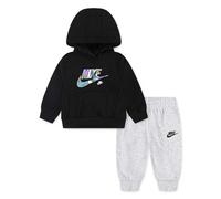 Nike Unisex Baby 66M692-GAK_18M B NSW OUTSIDE TL FT PANT SET, LIGHT SMOKE GRAY HEATHER, 18 mesi