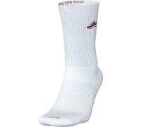 Nike Unisex Crew Sock U Nk Everyday Plus Cush Crew 1, White/Black, FQ0327-100, L