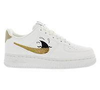 Nike Unisex-Erwachsene Air Force 1 '07' Low-Top, Weiß/Weiß-Bronzin, 45 EU