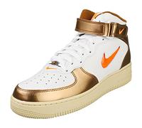 Nike Unisex-Erwachsene Air Force 1 Mid Qs, White Total Orange Ale Brown 100, 13