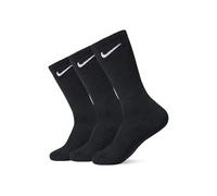 Nike Unisex Erwachsene Everyday Cushioned Training Crew Socken (3 Paar), Schwarz/Weiß, Large