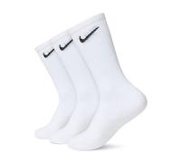 Nike Unisex Everyday Cushion (3 Pairs) Crew trainingssocken 3 Paar , Weiß / Schwarz, M EU